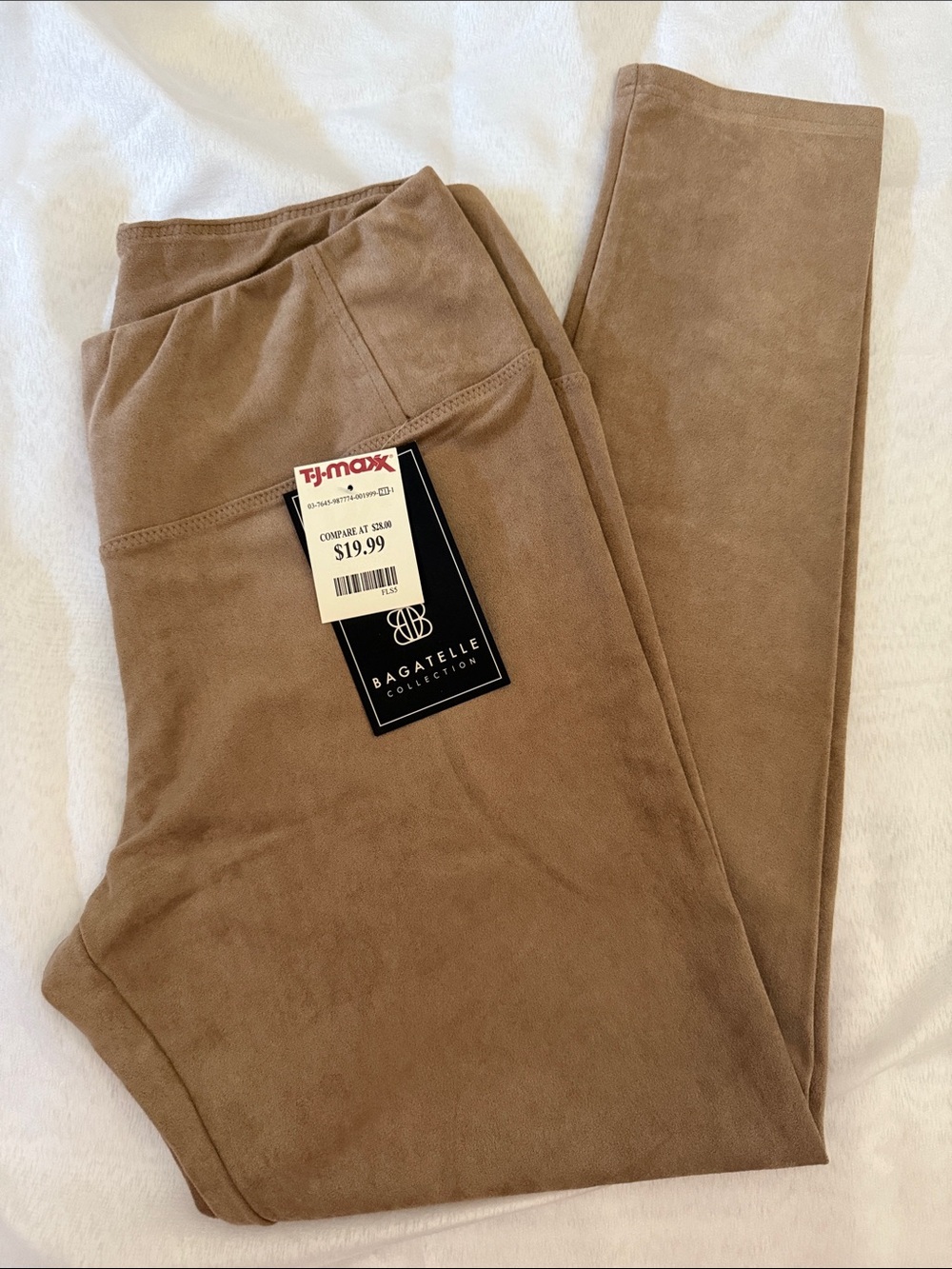 Bagatelle Camel Brown Suede-Look Leggings